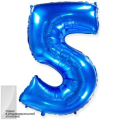 Цифра "5"(32''/82 см) Flex Metal Синий(Акция)