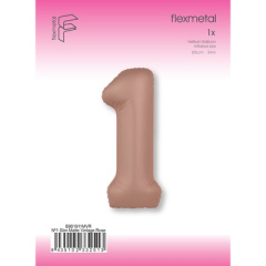Цифра 1 Slim Vintage Rose 1 шт в уп (40''/102 см)FM