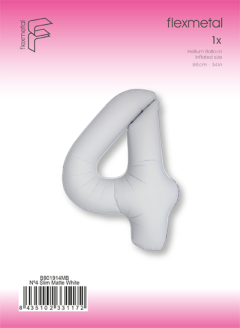 Цифра 4 Slim Белый Матовый в уп FM