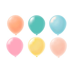 Макаронс Ассорти пастель 12" 1шт(уп 100шт) БиКей