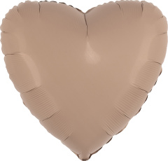 Сердце 18" Ретро Какао Сатин ТМ FM