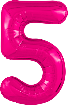 Цифра "5" Slim Фуксия в уп.