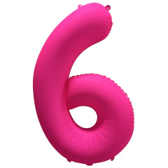 ЦИФРА 6 40" Неон Pink 40"/ 102 СМ ВЗ уп