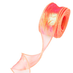 Органза с леской Утренняя роза Хамелеон (4 см*9,14 м)ДБ