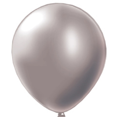 Серебро металлик 5" 1шт(уп 50шт) БиКей