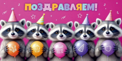 Конв д/д Поздравляем! (енотики)