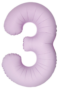Цифра 3 Slim Светло-розовый Матовый в уп FM