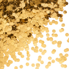 Круги фольгированные Конфетти 1 см/ 50 г Темное золото Металлик